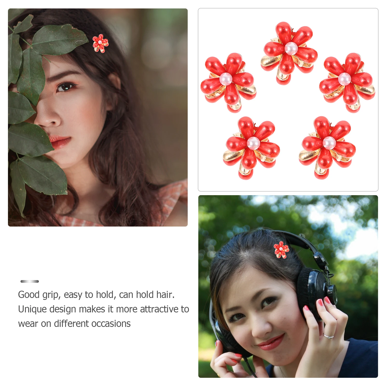 

5Pcs Fashionable Hair Clips for Girls Small Hair Claw with Good Grip and Comfortable Wear Mini Hairpin Hairpin