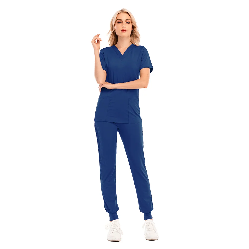 Multicolor Unisex Short Sleeved Pharmacy Nurse Uniform Hospital Doctor Workwear Oral Dental Surgery Uniforms Medical Scrubs Sets