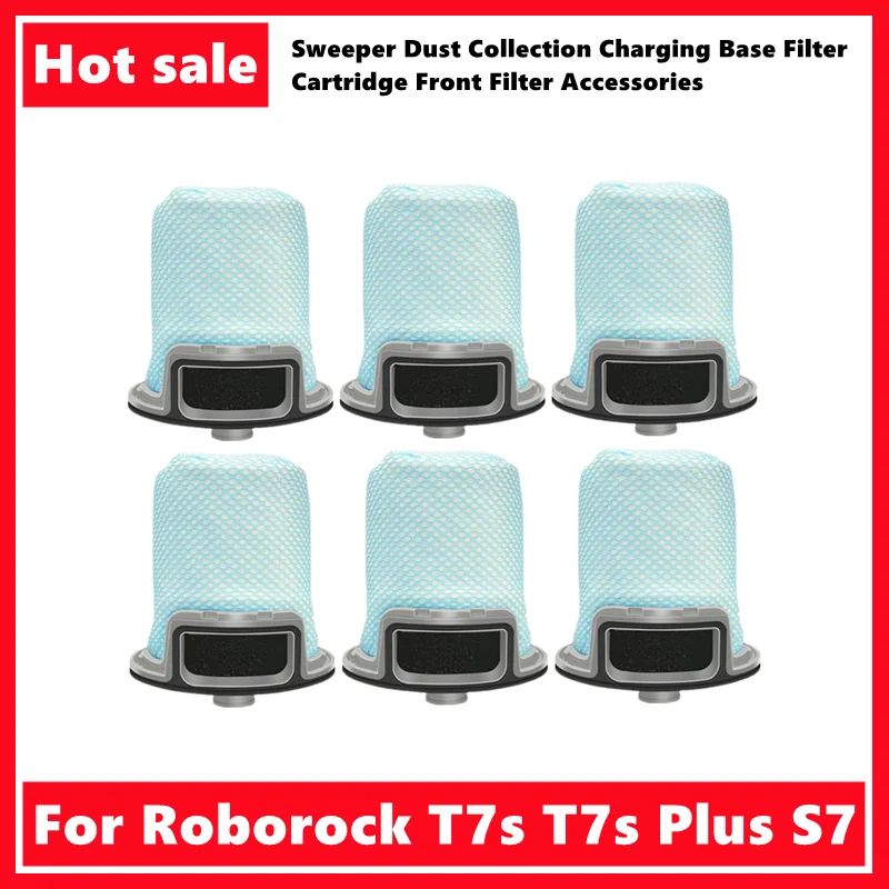 

For Roborock Sweeper Dust Collection Charging Base Filter Cartridge T7s T7s Plus S7 Front Filter Accessories