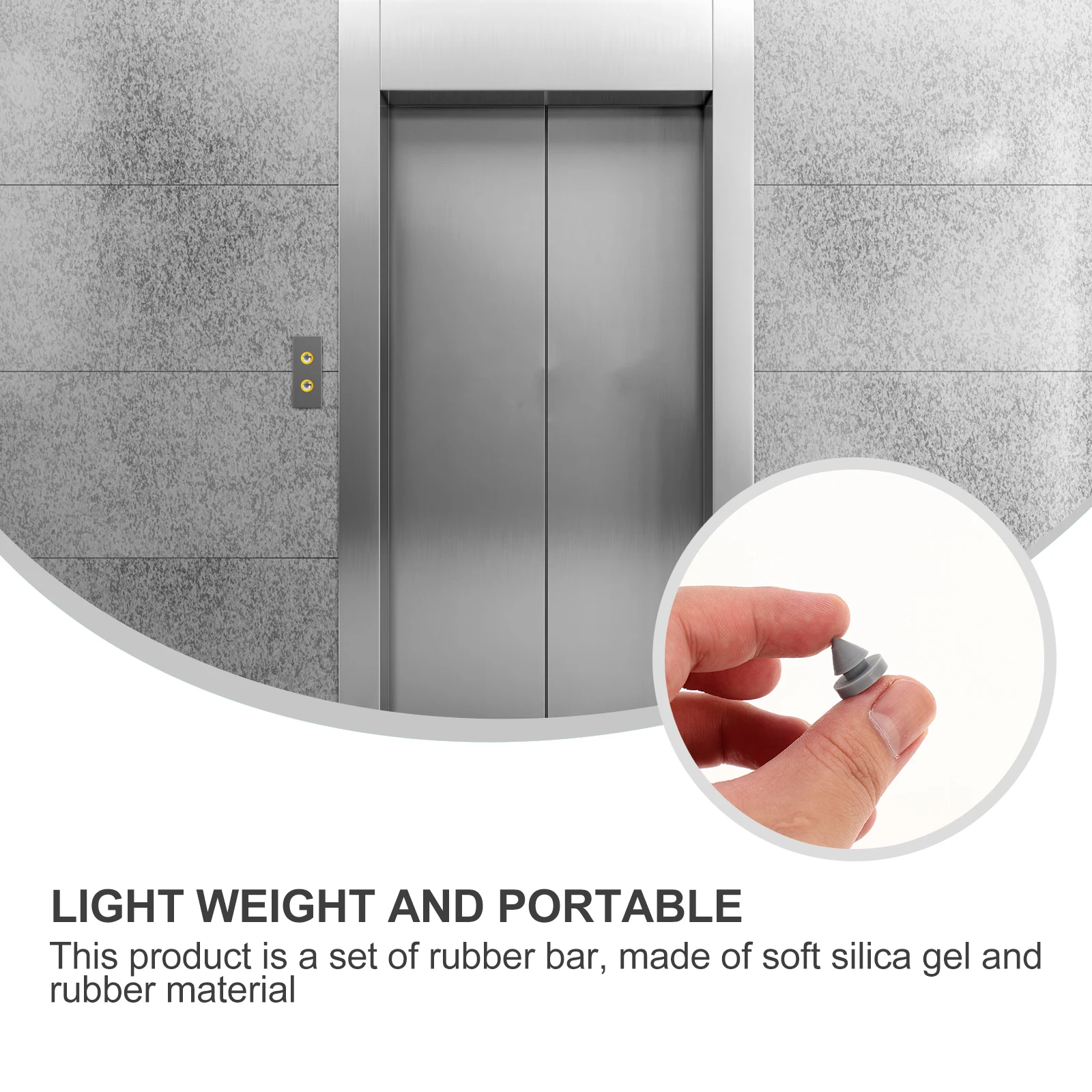 

25pcs Anti-collision Rubber Plug Bumpers for Elevator Door Handle Furniture Legs High Temperature Resistant Lightweight