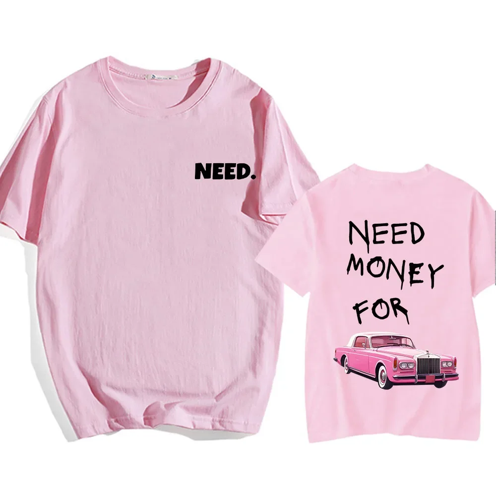 

Футболки с надписью Need Money for Race Car, Повседневная Удобная мягкая мужская футболка, летние футболки с круглым вырезом и принтом, хлопковые футболки высокого качества