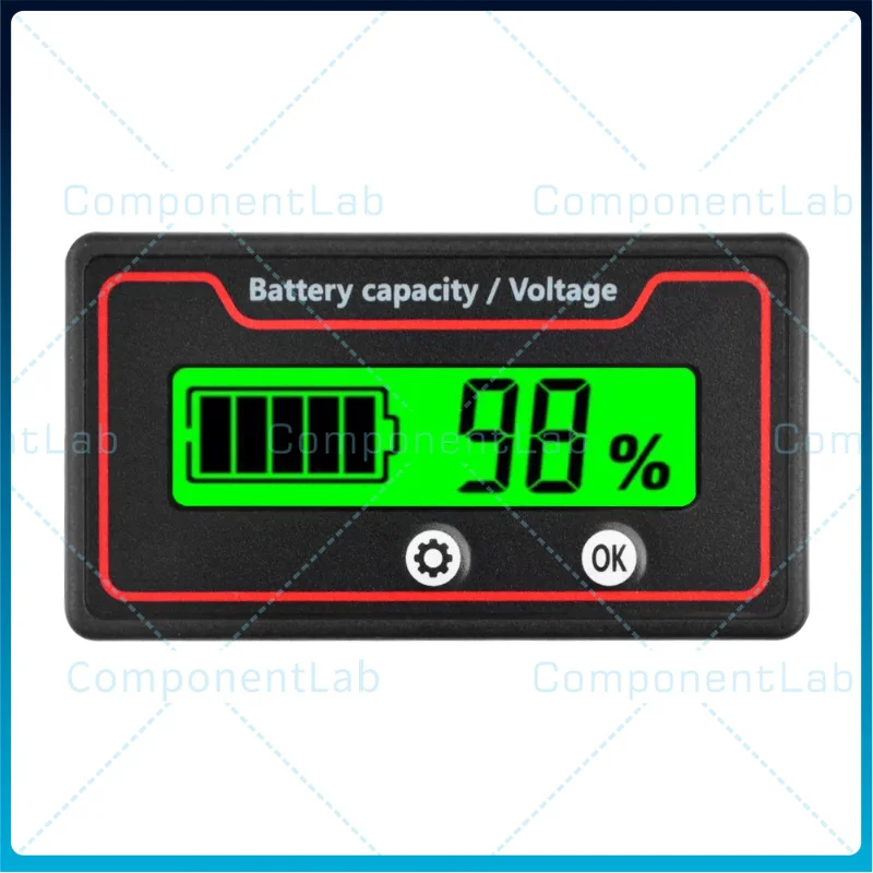 

2 шт. высокоточных кулонометров GY-K1S для свинцово-кислотных и литий-железо-фосфатных аккумуляторов с дисплеем для отображения разряда и заряда