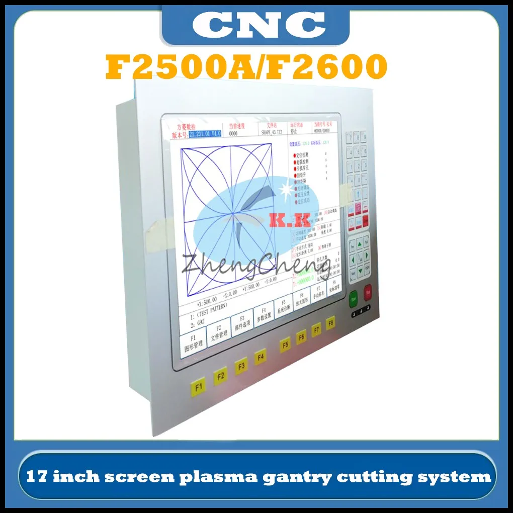 NEWLY CNC Plasma Controler Fangling F2500A F2600 2axis Control Operating System CNC Flame Plasma Gantry Cutting Machine