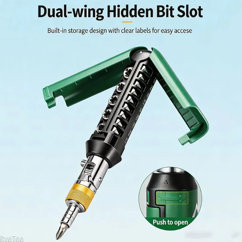 14‑in‑1 Multi‑Function Rotary Ratchet Screwdriver Set Magnetic Bits Portable Hand Tool for Home DIY Repair
