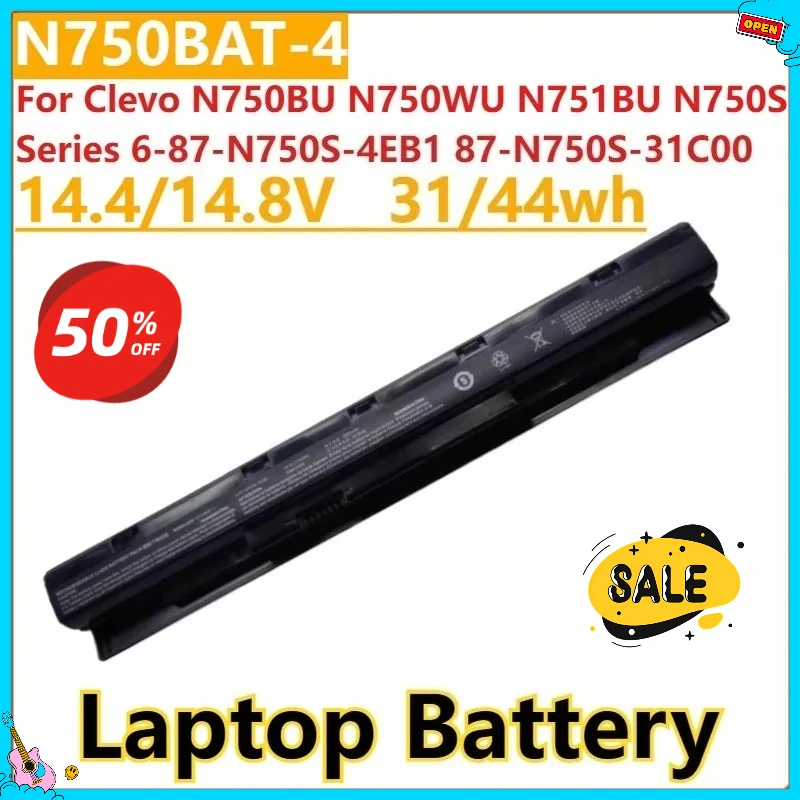 

Новый аккумулятор для ноутбука N750BAT-4 14,4/14,8 В для Clevo N750BU N750WU N751BU N750S Series 6-87-N750S-4EB1 87-N750S-31C00 4EB2 3CF1