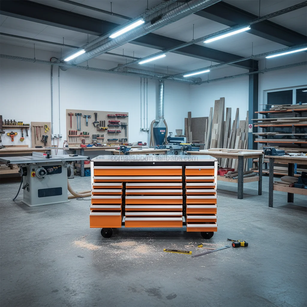 

Garage Rolling Chest Box Workshop Lockable Cabinet Mobile Utility Customized Drawers Trolley Cart