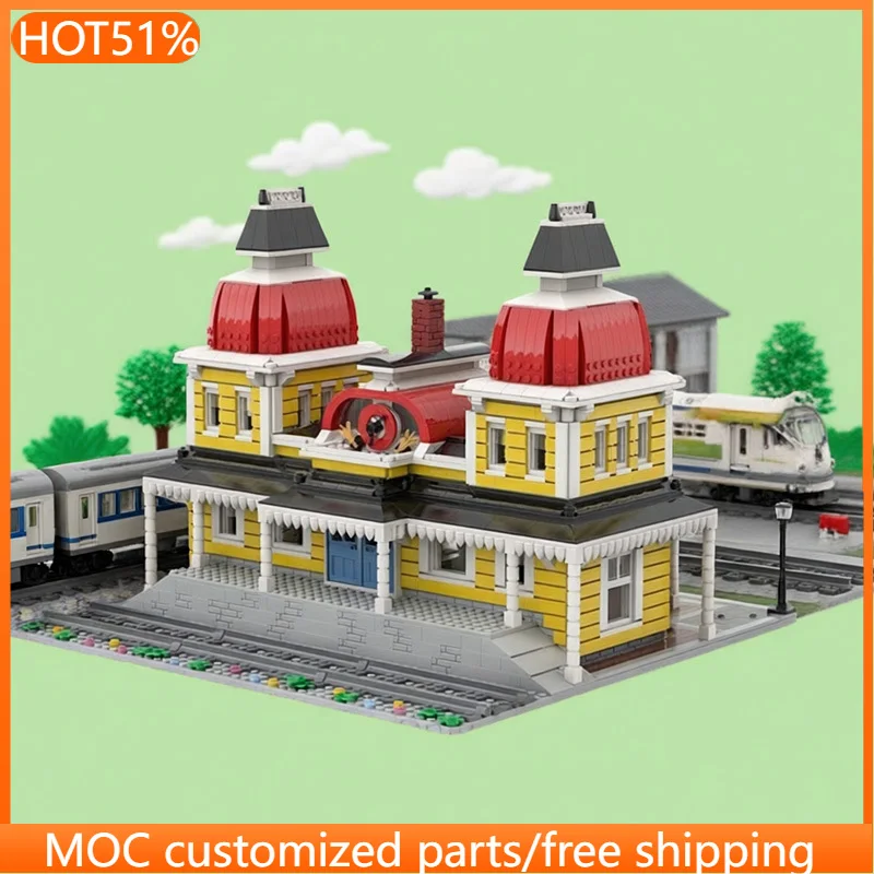 

3476 PCS Modular Building Village Central Station MOC Customize Modular Building Block Popular Kids Brick DIY Holiday Toy Gifts