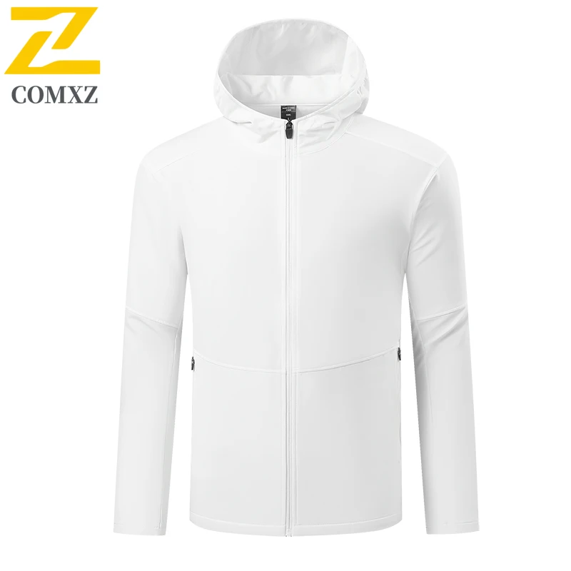 

2025 New Outdoor Sports Hooded Jacket Men Long Sleeve Workout Top Breathable Windproof Fitness Running Coat Activewear Pullover