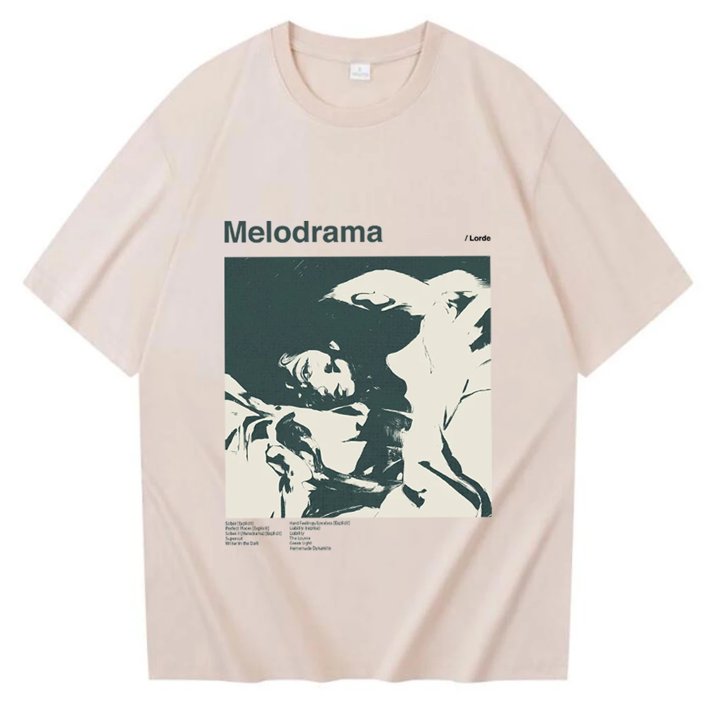 Lorde Melodrama T-Shirts Lorde Merch Harajuku O-Neck Short Sleeve Shirts Lorde Fans Gift Unisex