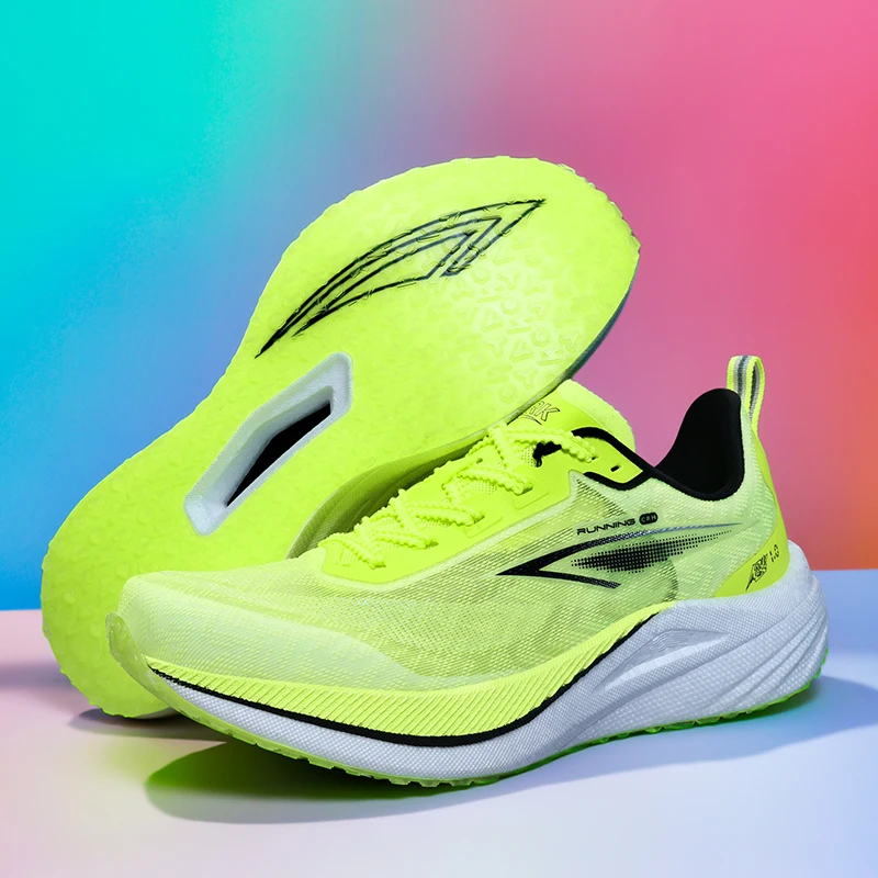 

2025 хит продаж, осенняя мужская и женская спортивная обувь на шнуровке, марафонские кроссовки с отскоком, амортизирующие прогулочные туфли