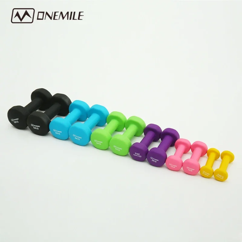 

Fitness small dumbbells children women men home jumping color dipped cast iron glue