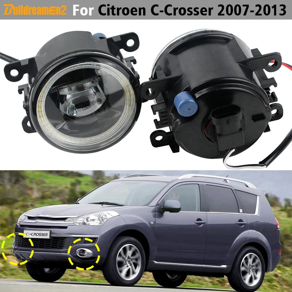 

2 X Upgrade Car LED Fog Light Angel Eye DRL Driving Lamp H11 For Citroen C-Crosser Crosser 2007 2008 2009 2010 2011 2012 2013