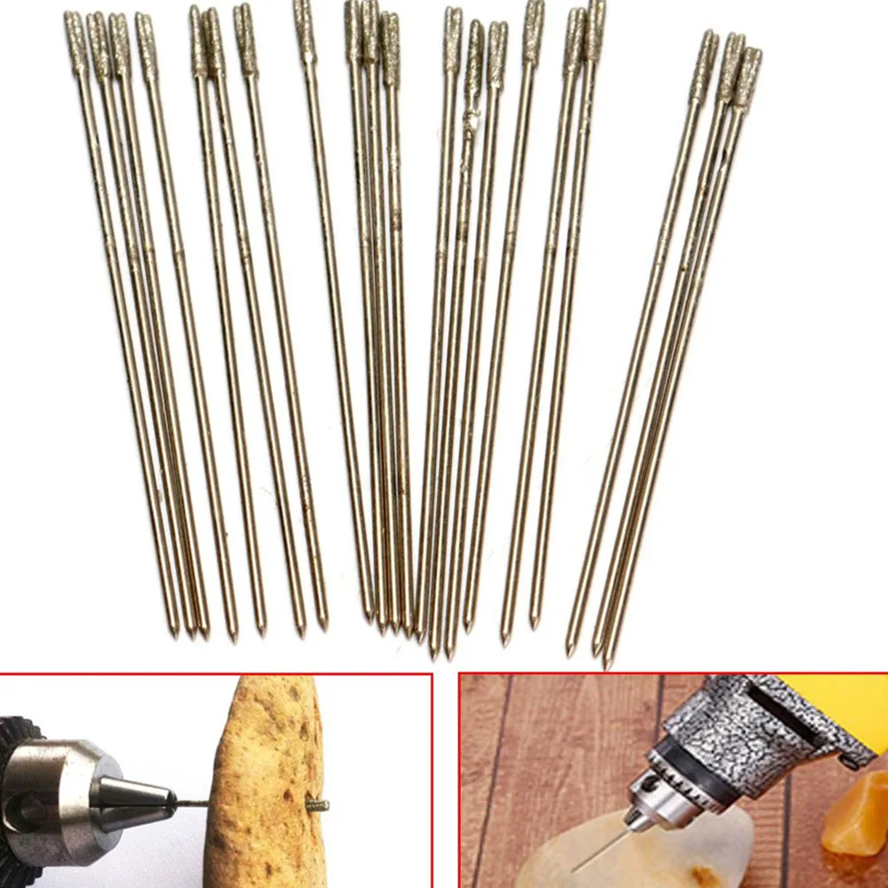 

10pcs Punching Needle Drill Bits Glass Mini Drilling Tools Reinforced Head Sharpened Edges Durable For Glass