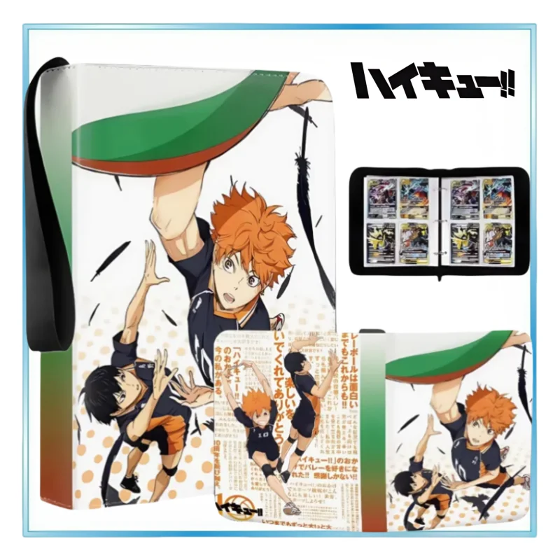 

Haikyuu!! Card Binder Album Loose-leaf 400pcs Organizer Book Children's Polaroid Photo Star Card Storage Bag Anime Holiday Gift