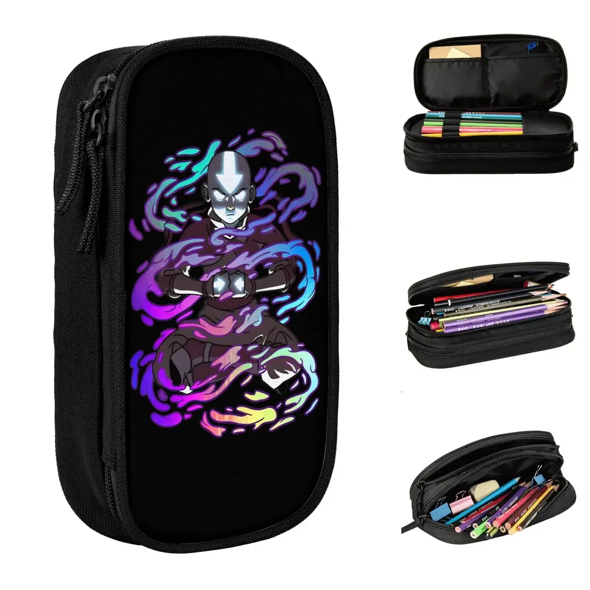 

Avatar The Last Airbender Aang Elements Accessories Pen Box Large Capacity School Accessories Pencil Box Amazing Gift