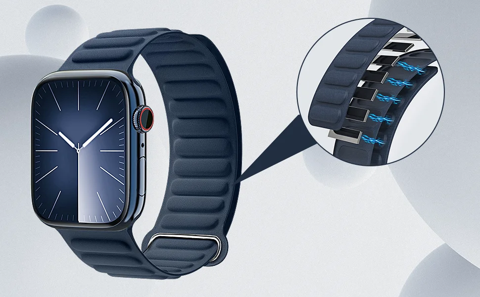 Magnetisches Schlaufenarmband für Apple Watch Ultra 4 2 3 49mm 44mm 40mm 46mm FineWoven Correa Armband iWatch Series 9 SE 11 10 12 – Detail 3