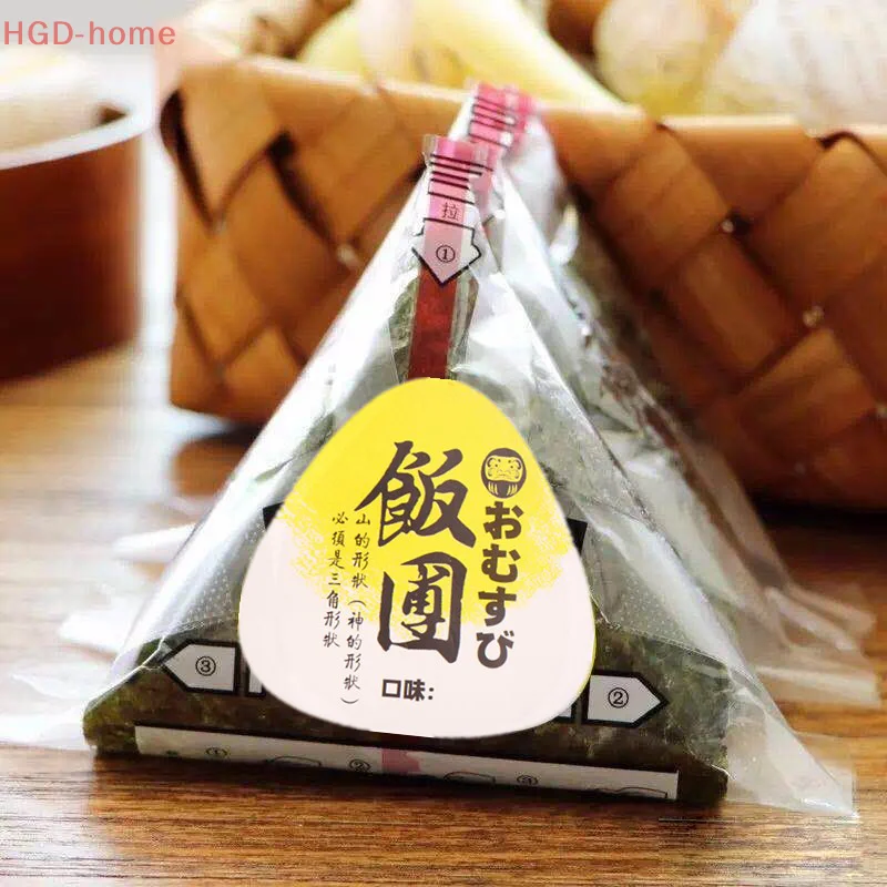 20Pcs Triangle Rice Ball Packing Bag Stickers Nori Seaweed Onigiri Sushi Bag Stickers Sushi Making Mold Tools Bento Accessories