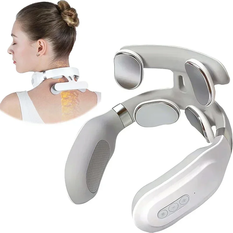 

Neck Massage 4 And Neck Heating Machines Breathing Light Vibration Hot Compress Cervical Spine