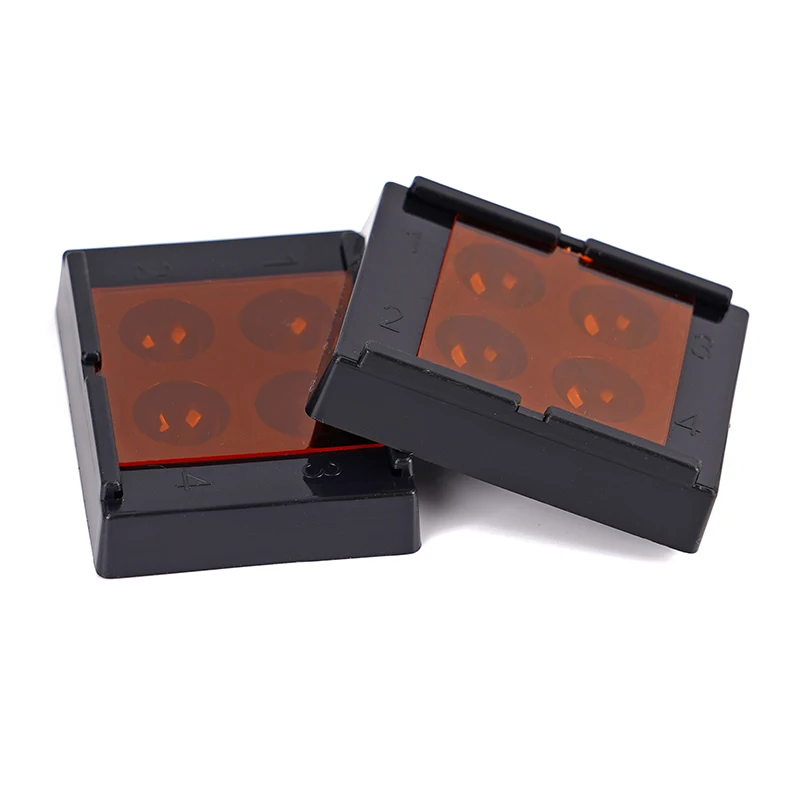 1/2pcs Dental Teeth Patch Shading Light Storage Box Composite Resin Dental Veneer Storage Membrane Tooth Box 4 Holes