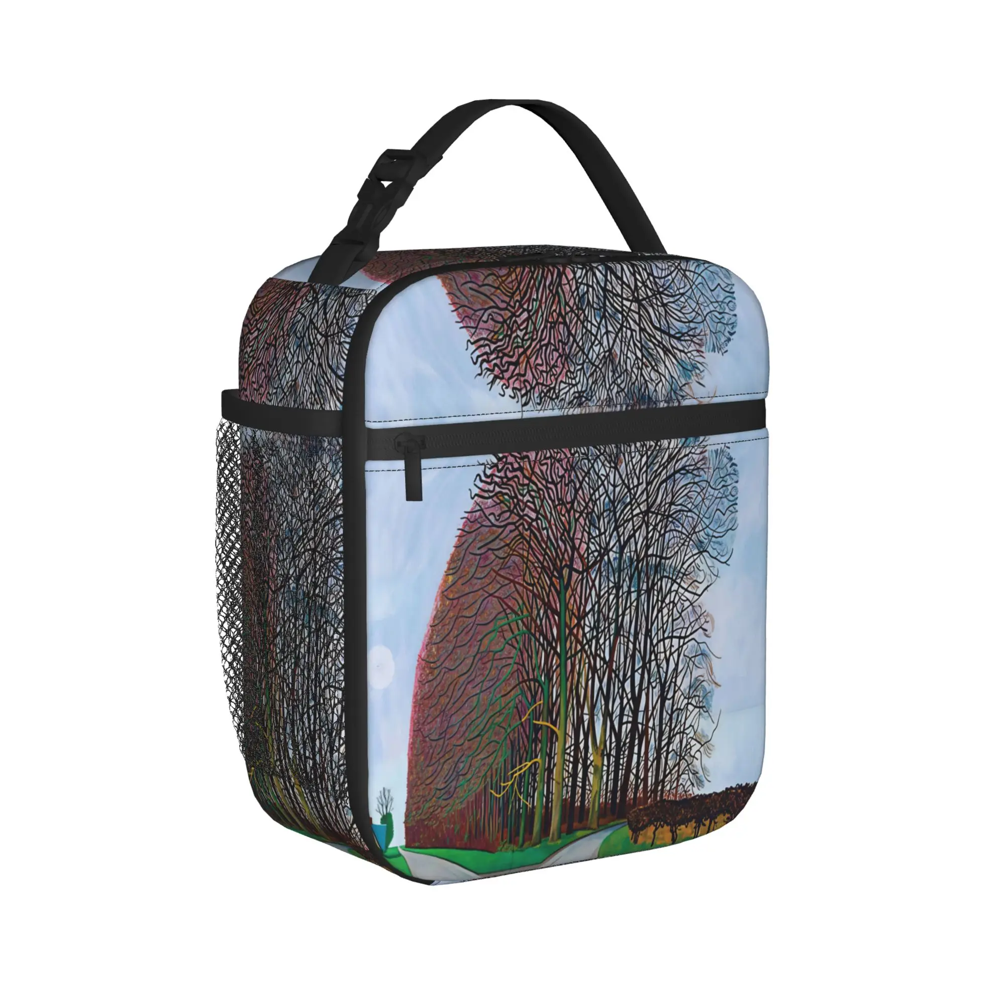 David Hockney Art   Pohon Rindang Poster Lunch Bag  Outdoor Picnic Lunch Box For Women Vintage Print Thermal Lunch Bags