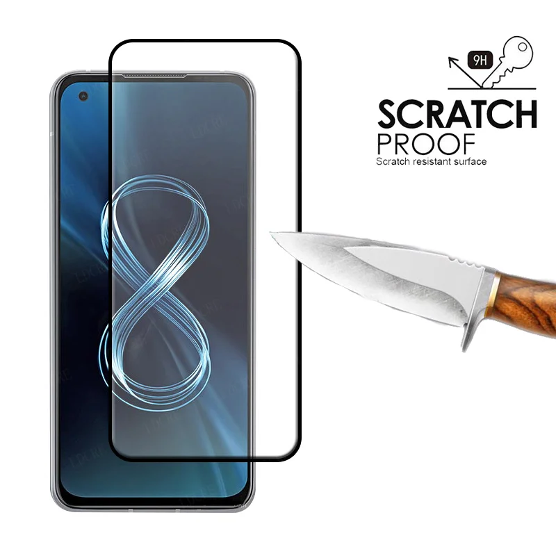 4-in-1 For Asus Zenfone 8 Glass For Asus Zenfone 8 Tempered Glass Full Cover HD Screen Protector For Asus Zenfone 8 Lens Glass