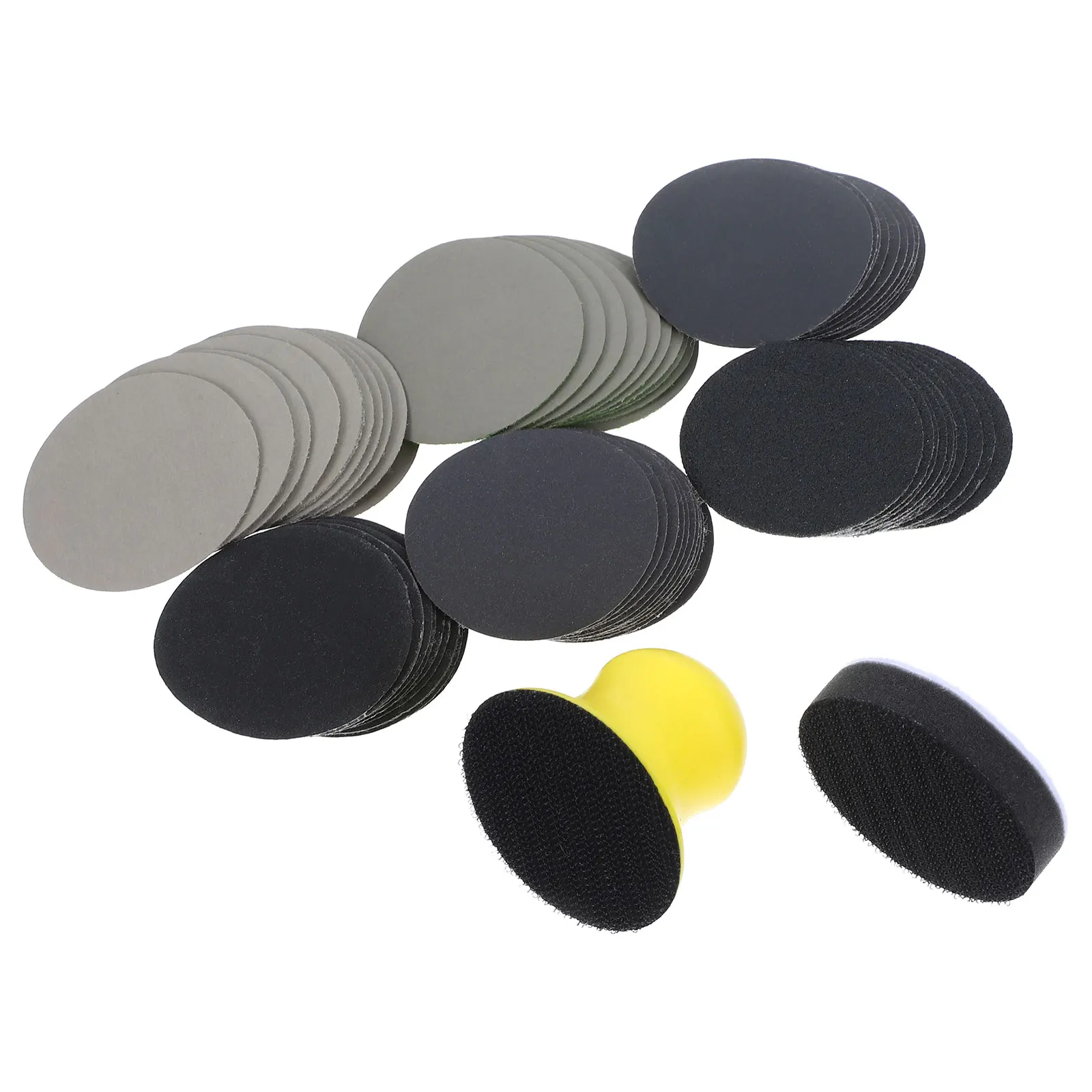 

62 pcs Sanding Pads Set Wet Dry Manual Grinder Polishing Tools Wood Furniture Sandpaper Shank Backing Plate Discs Wheels