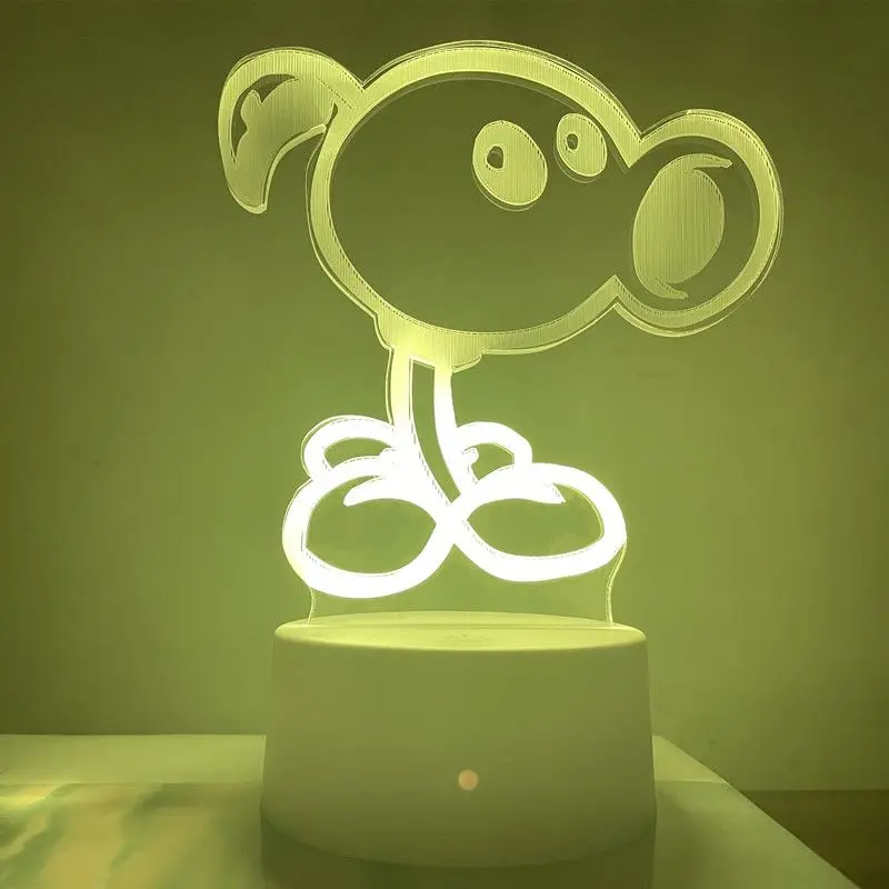 

Plants Vs. Zombies Sunflower Night Light Anime Peripheral Figure Ornament, Warm Ambient Bedside Lamp for Bedroom Gift