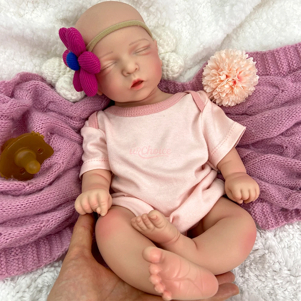 

Реалистичная силиконовая кукла-реборн девочка 45 см, полностью мягкая, ручной работы, с 3D текстурой кожи, водонепроницаемая, для новорожденных, подарок для коллекционеров