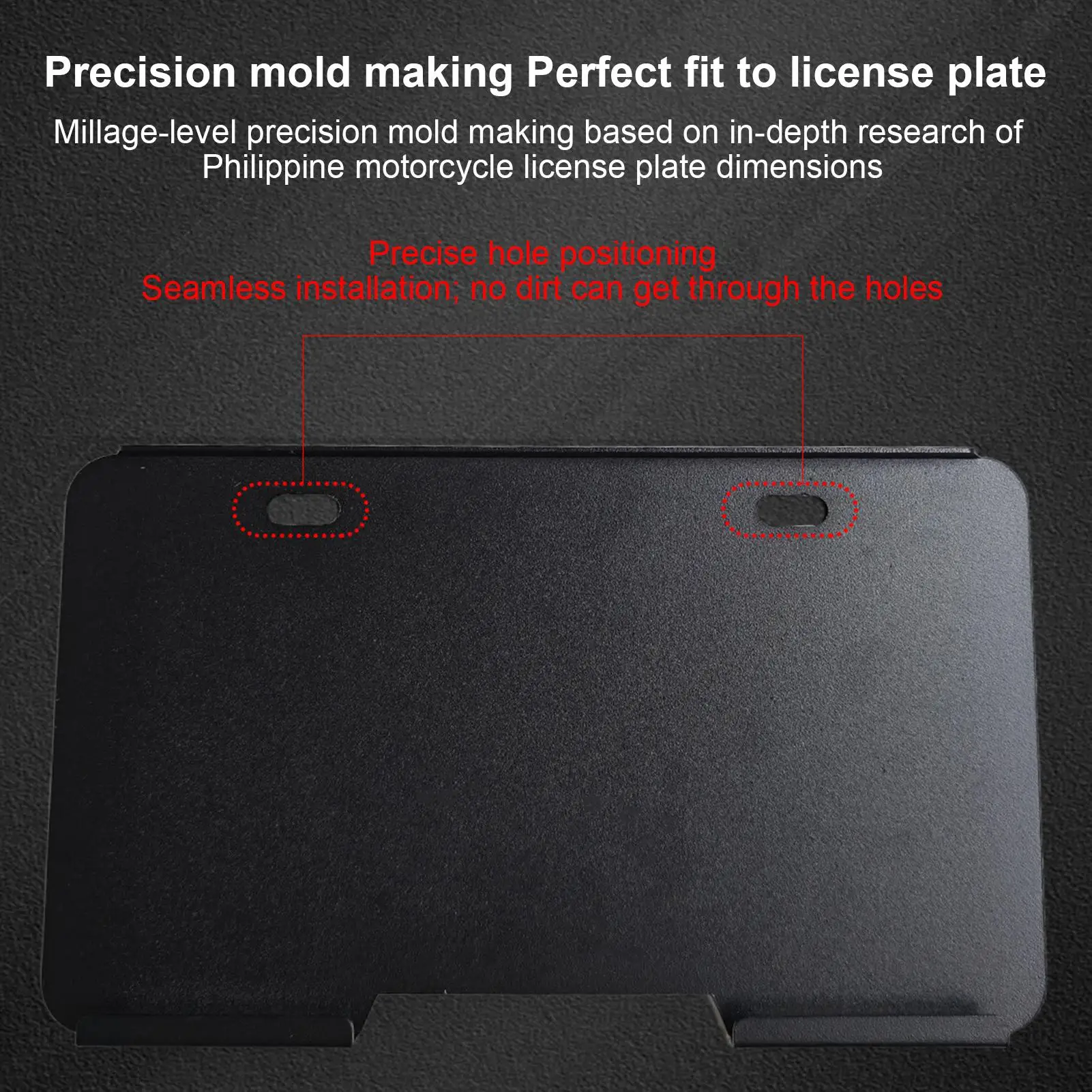 

Motorcycle License Plate Frame Rustproof Acrylic Buckle Design Black Waterproof License Plate Frames Durable Cycling Accessories