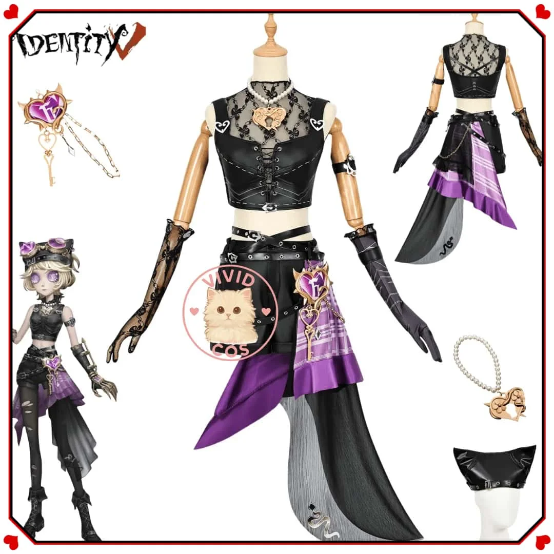 

Game Identity V Tracy Reznik Cosplay Fashion Role Play Costume Hot Anime Sexy Top Shorts Full Set for Women Love Live Comic Con