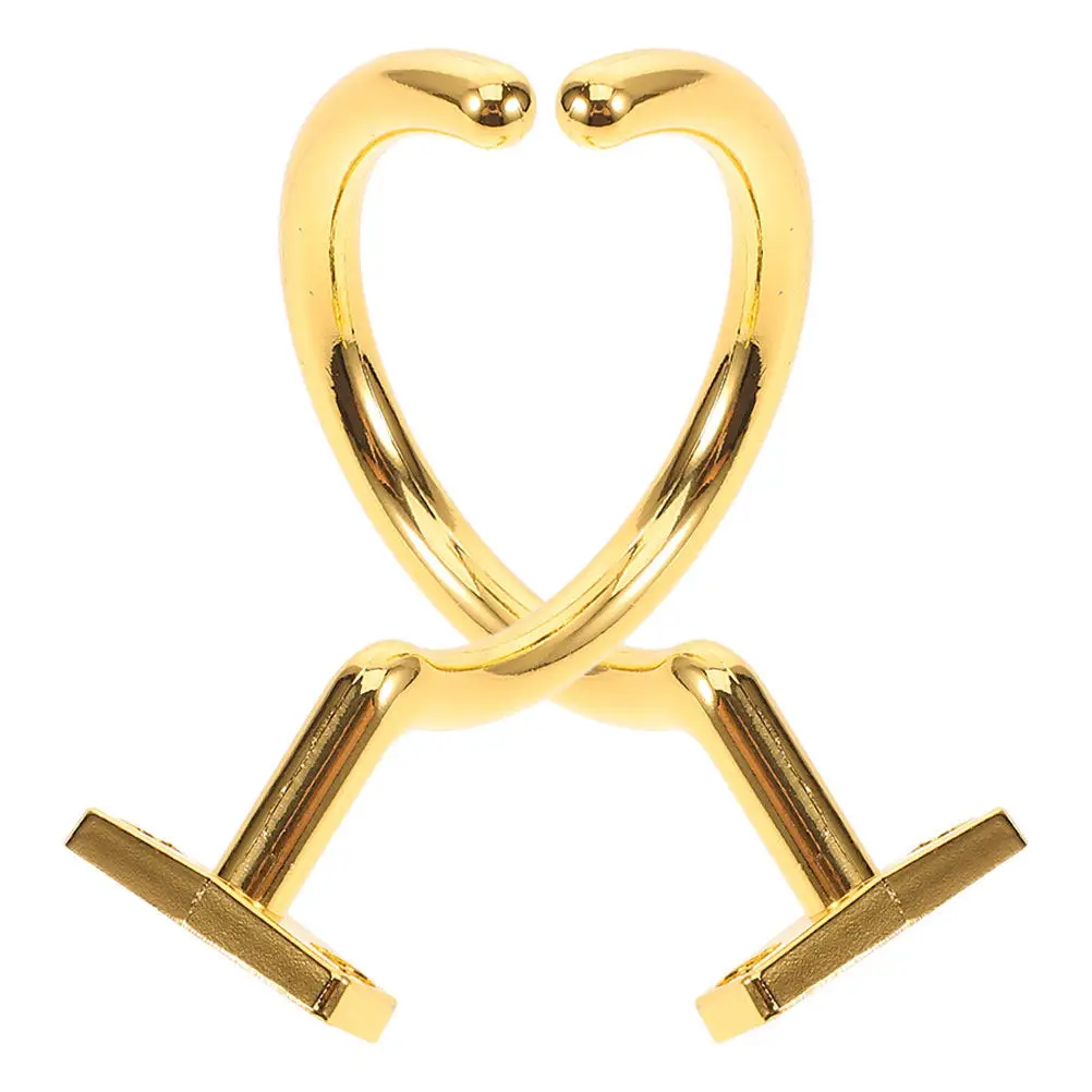 

Комплект из 2-х золотистых металлических крюков для бильярдного стола, прочные держатели для киев, подвесные треугольные стойки для бильярдных киев, аксессуары