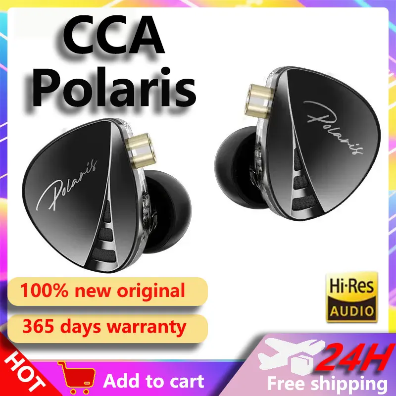 CCA Polaris double cavité pilote dynamique Hifi suppression du bruit HiFi écouteur astronomant son pur et naturel dans les moniteurs d'oreille