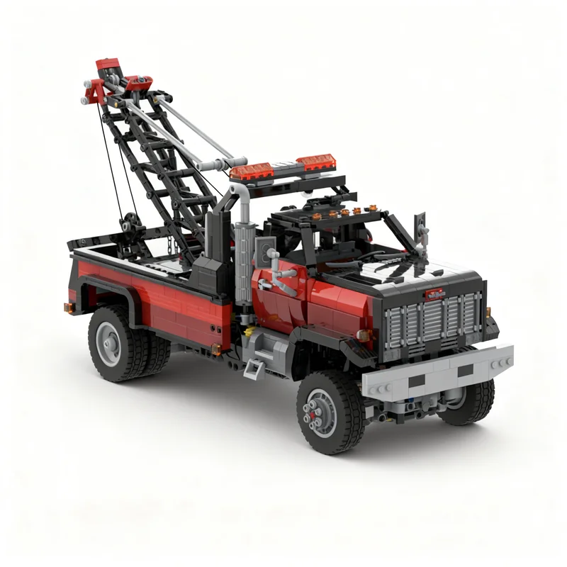 

2385PCS MOC Technology Gmc Topkick Wrecker 4X4 Black Red Model DIY Creative Assembly Building Blocks Display Birthday Gift Set