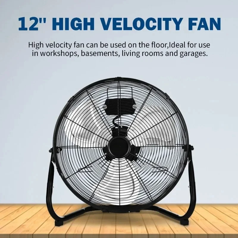 High Speed Heavy Duty Metal Industrial Floor Fan for Home Commercial Residential and Conservatory Use