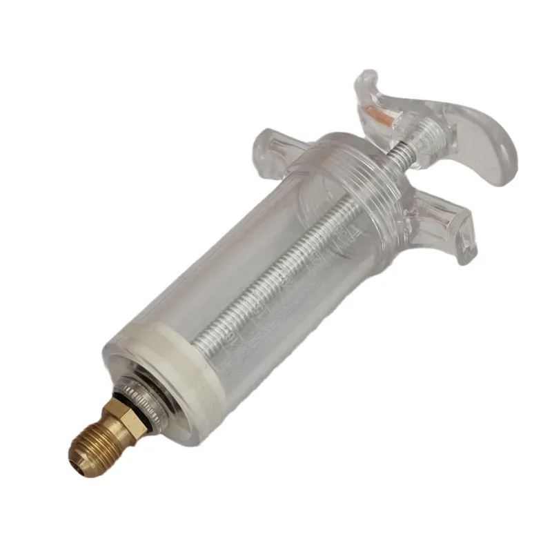 Oil/Dye Injector 30ML with 1/4 SAE R134a Manual Refueler A/C Oil Regulator