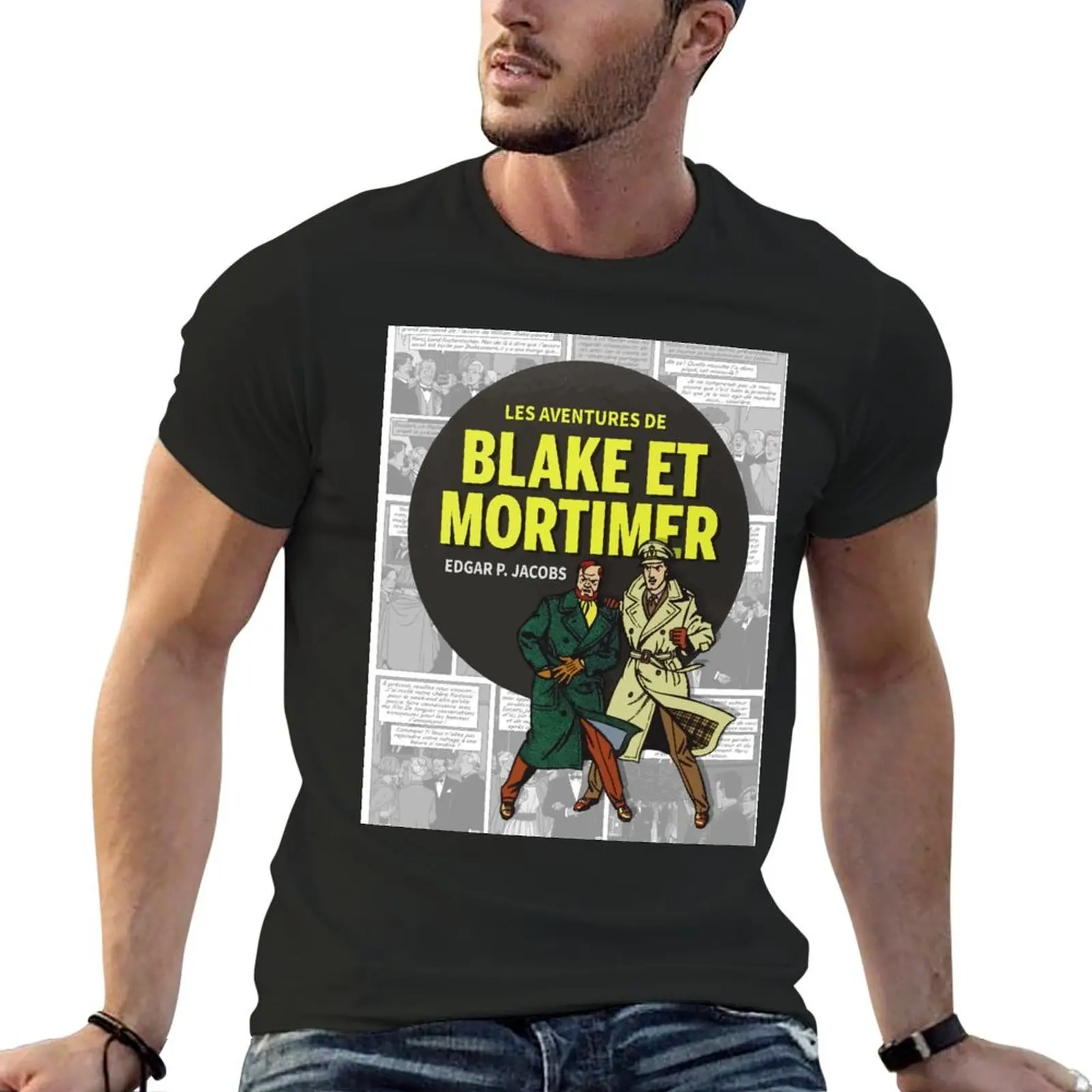 Camiseta de algodón para hombre, ropa de calle sublime, The Adventures of Jim and Mortimer