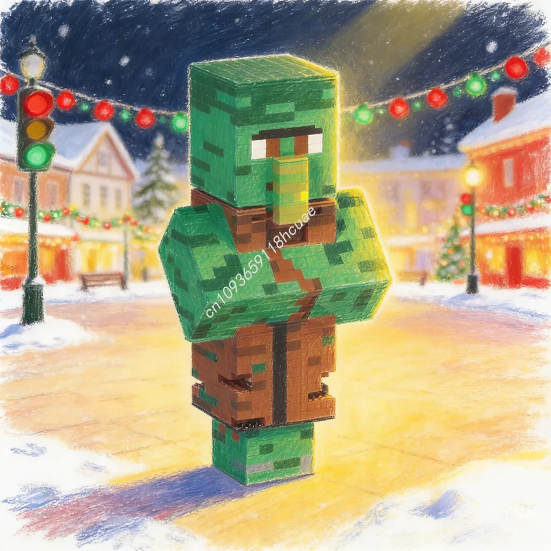 

1027 деталей MOC «Зомби-поселенец» — конструктор «Мой мир», архитектурная модель, креативный подарок на Рождество, развивающая игрушка для детей