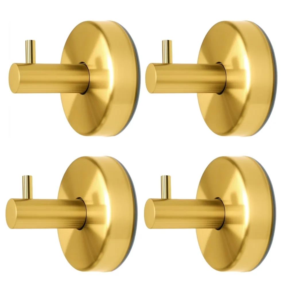 Image of Badezimmer-Vakuum-Saughaken, Handtuchhalter, Edelstahl-Haken, Aufhänger für Duschglas, selbstklebende Wandhaken