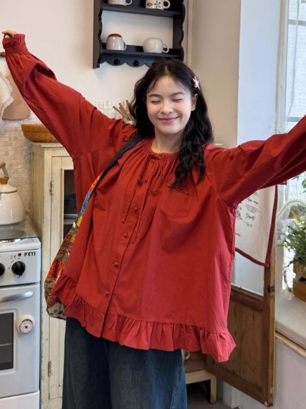 

Большие размеры 300, весенне-осенний корейский слэ на одно плечо, плиссированный длинный свек, свободный и женский вариант из смеси полиэстера Faion