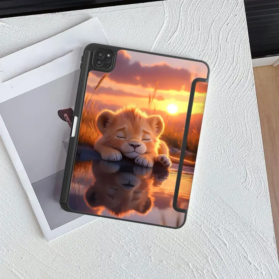 Sleeping Lion Tablet Case For iPad Pro 11th 10th 9th 8th 7th 12.9inch Pro 2025 Air 4 5 M3 M2 M4 11inch Mini 6 7 Holder Cover