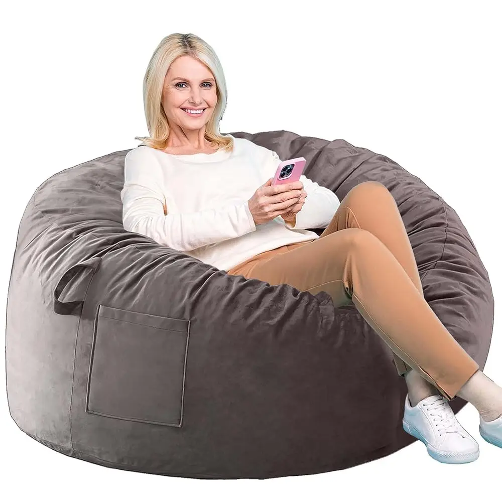 

Bean Bag Chairs, Memory Foam Stuffing Bean Bag Chair For Adults/Teens/Kids, Velvet Lazy Sofa Furniture With Removable