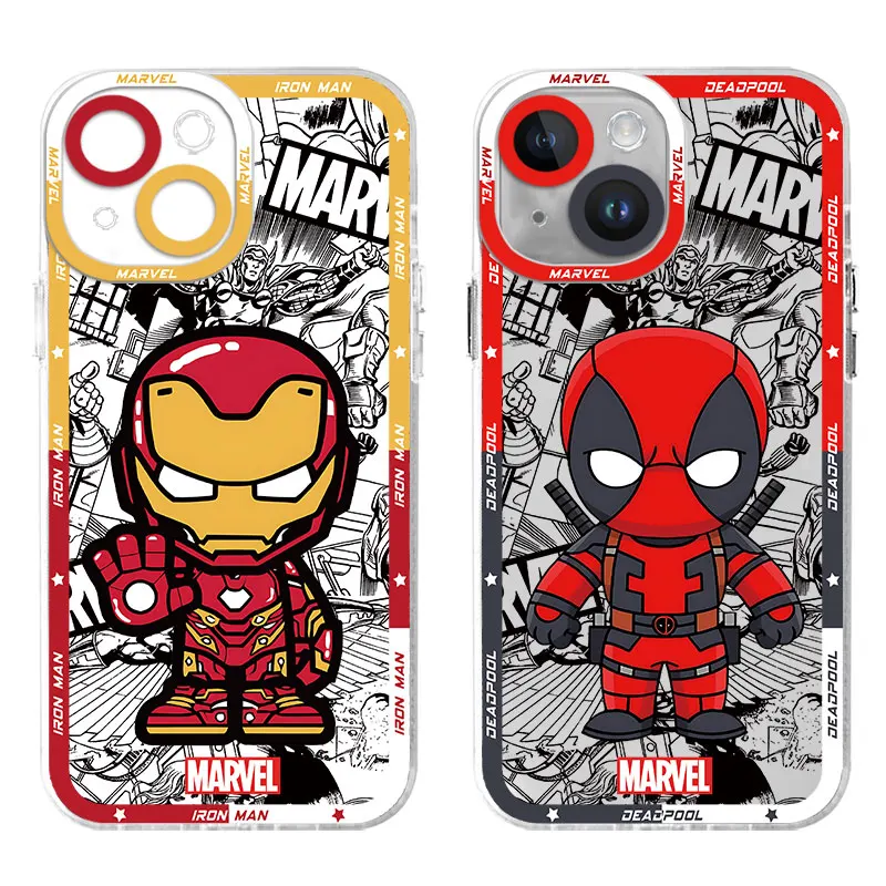 Marvel Spider Man Venom Phone Case for Apple iPhone 13 Pro Max 7 6s SE X XS 15 Plus 8 12 Mini XR 14 Pro 11 Silicone Cover Clear