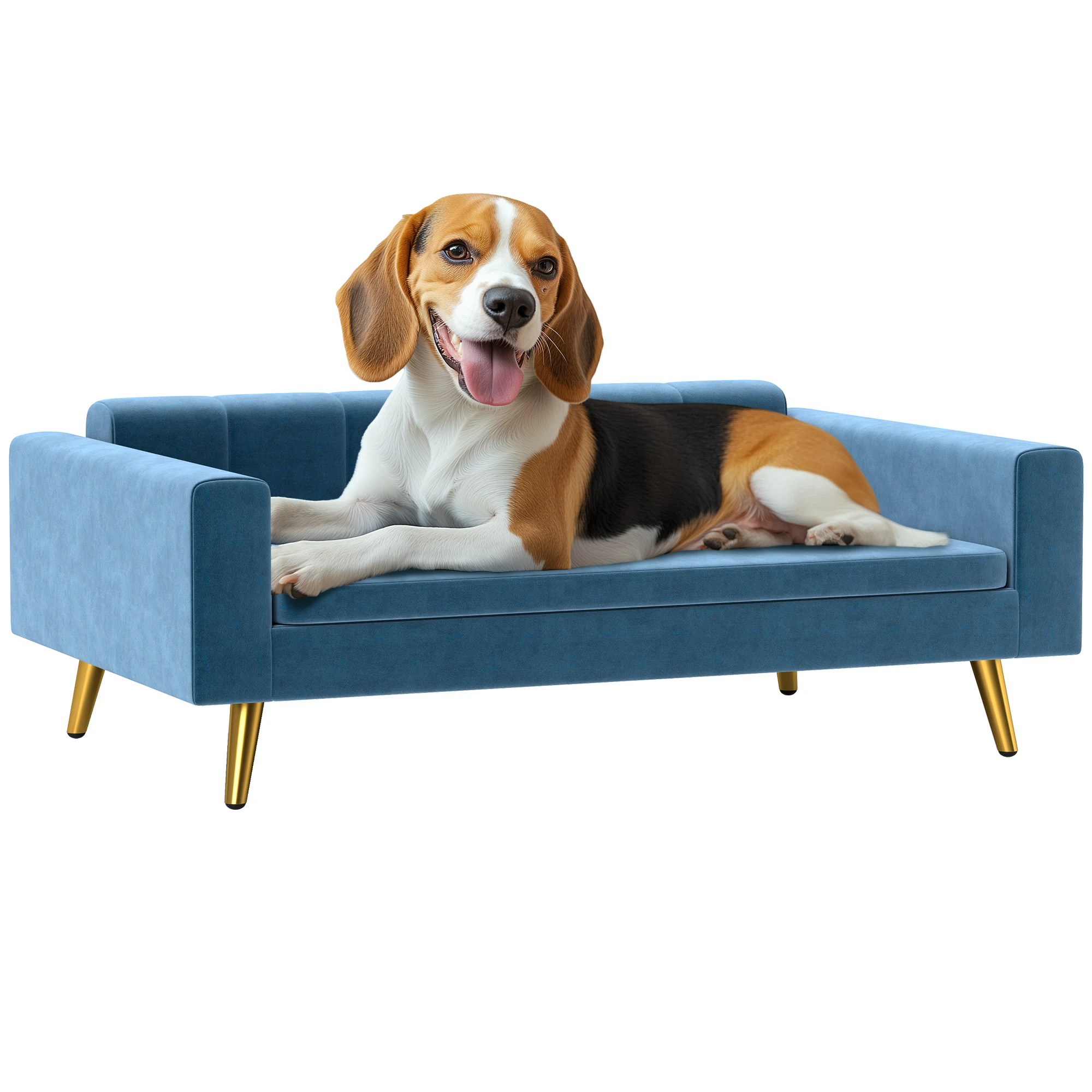 Hondenbank PawHut, hondenbed, zijden fluwelen bekleding, 94x59,5 x cm, Scandinavisch design, hondenbank