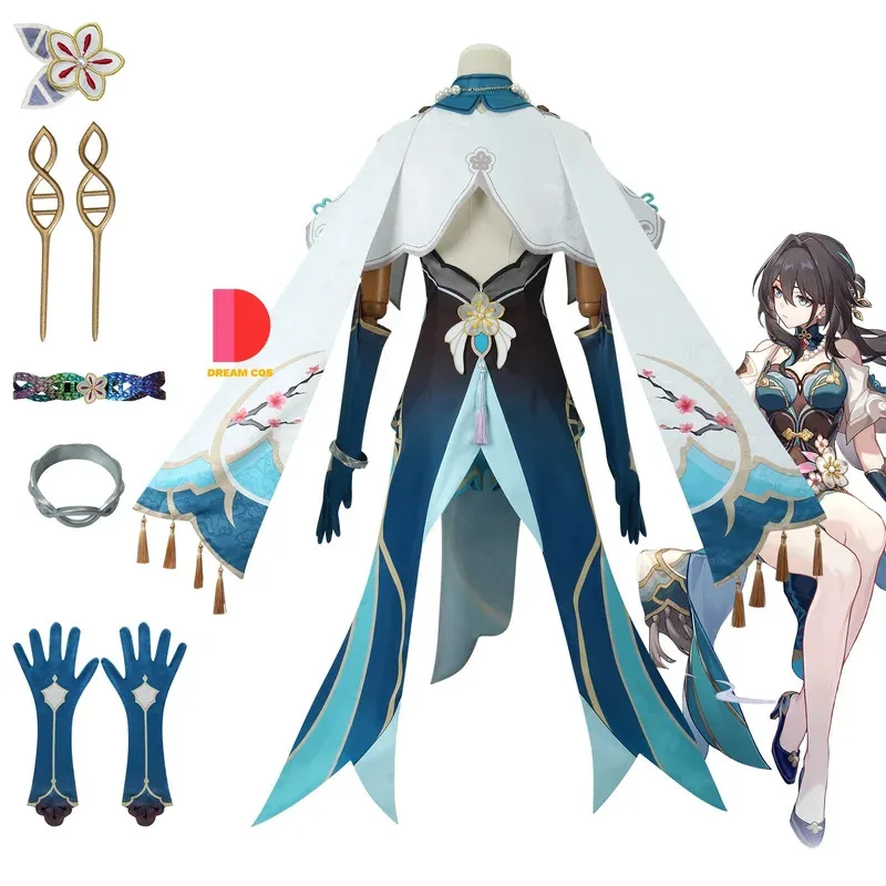 أزياء هونكاي ستار رايل روان مي التأثيرية أزياء كرنفال أنيمي الهالوين الزي الرسمي للنساء هدية الحدث التنكرية وصلت حديثًا #3