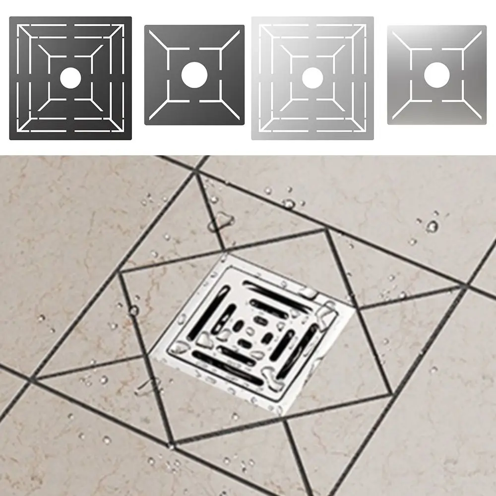 

Multi-functional Floor Drain Locator Ruler Irregular Ruler Measuring Tool Stainless Steel Ruler Silver Tile Ruler