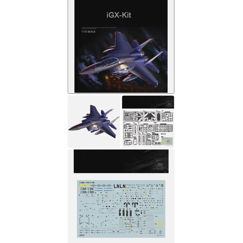GWH 7209 1/72 Scale  US F15E F-15E Strike Eagle Fighter Jet Aircraft Hobby Craft Plastic Model Building Kit