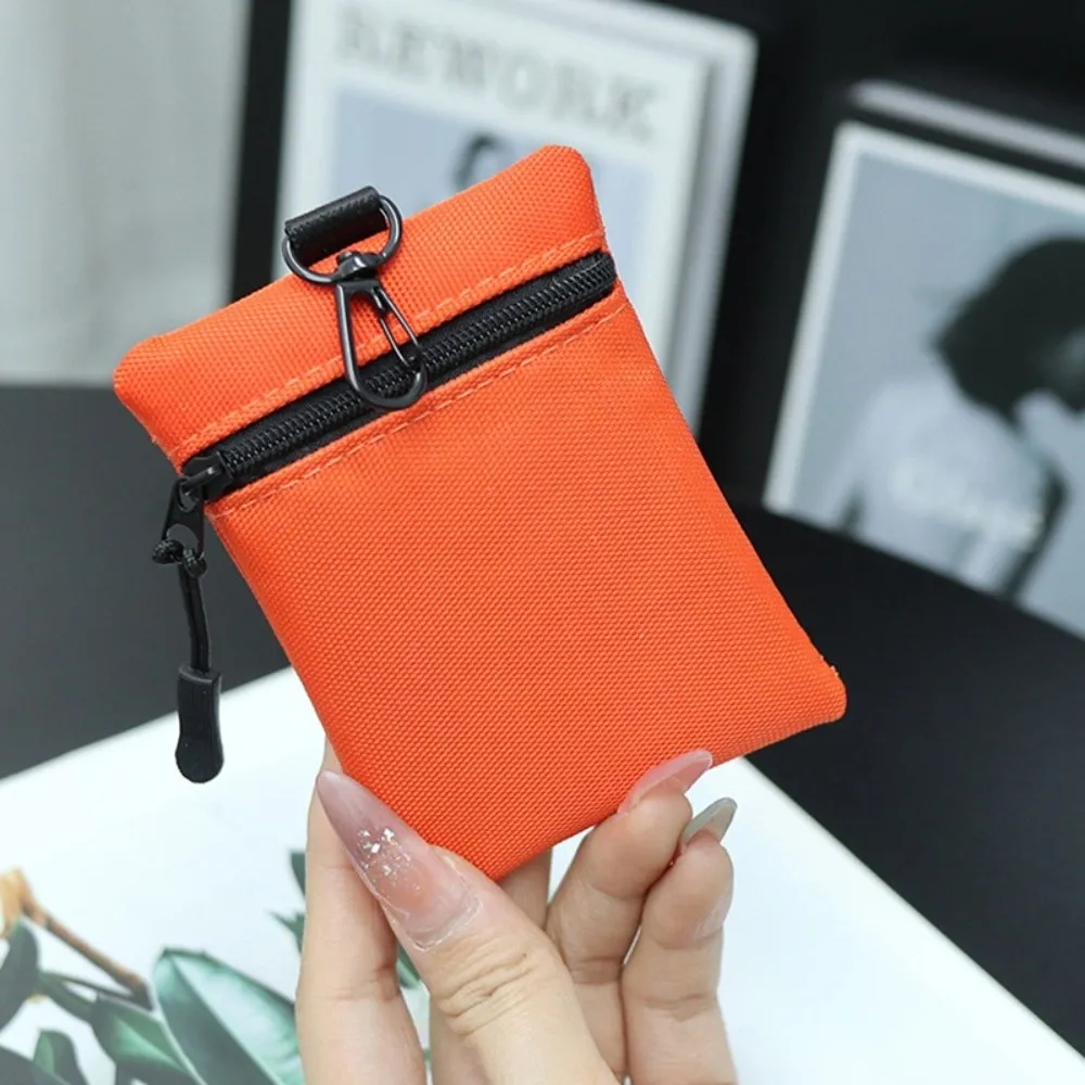 New Mini Coin Purse Solid Color Waterproof Keychain Headphone Pouch Lightweight with Keyring Key Card Holder Outdoor