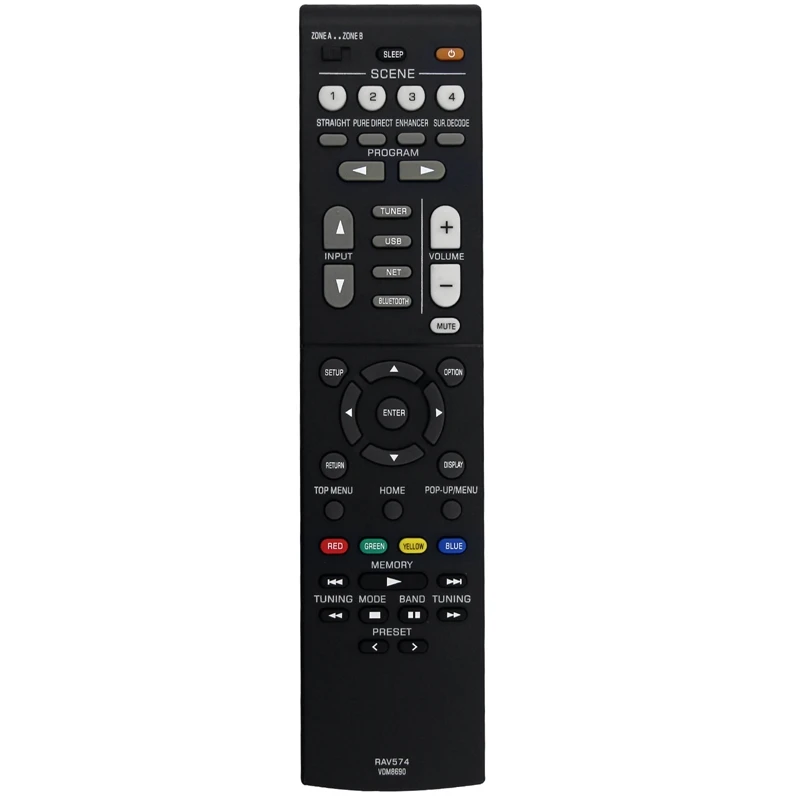 Replace RAV574 VDM8690 Remote Control For Yamaha Musiccast Stereo AV Receiver RX-V4A RX-V4ABL