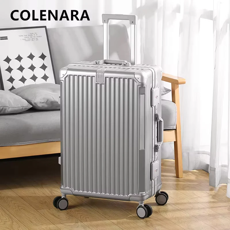 COLENARA Suitcase on Wheel Aluminum Frame Boarding Box 20
