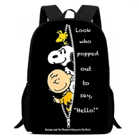 Mochila escolar para estudiantes Snoopy de 15 pulgadas, mochila de moda para niños y niñas, mochila de gran capacidad, regalo perfecto
